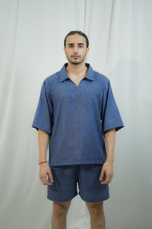 Men's Blue Co-ord Set