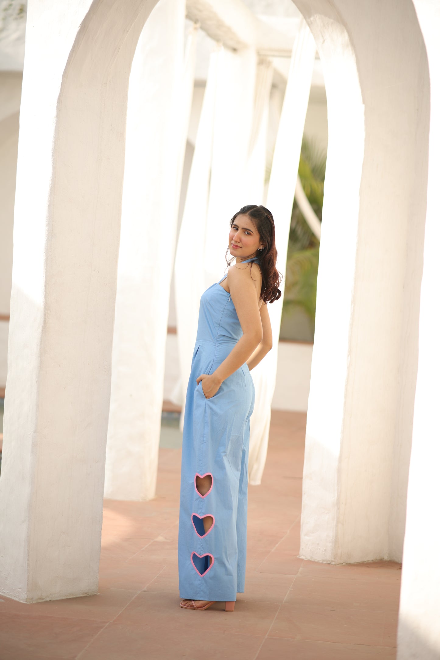Cute Jumpsuit Women | Cotton Backless Summer Cut Out Jumpsuit | Khushiva