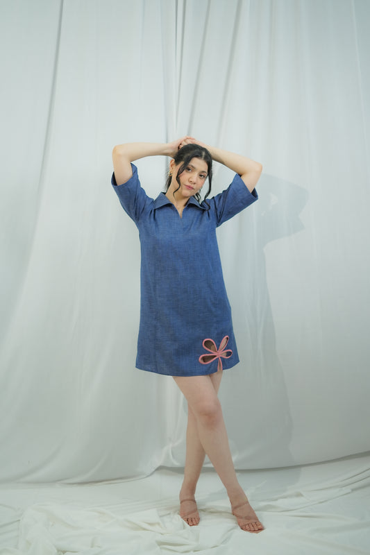 Cut-out Shirt Dress