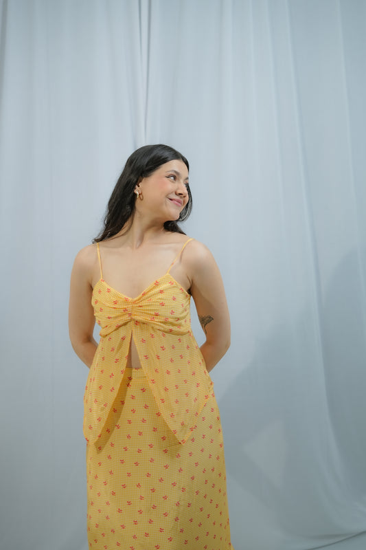 Yellow Skirt Set